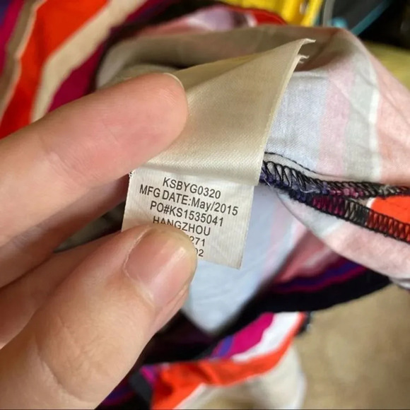 KATE SPADE Jillian Dress Girls Striped Bow Multicolored Sleeveless 14 - Picture 6 of 6